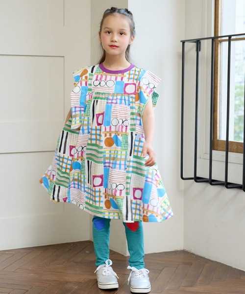 HOGAN RANCH WEAR（ホーガンランチウエア）の「ソウガラスクエアスリーブワンピース（90～130cm）（ワンピース・キッズ・マルチ/チャコール/ピンク・100/110/120/130/90）」の6枚目の写真