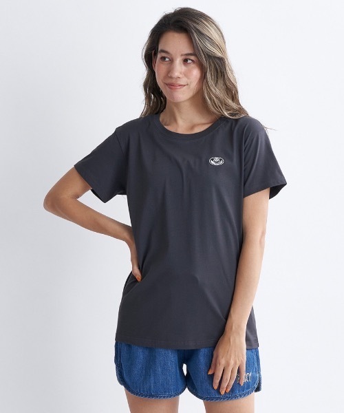 ROXY（ロキシー）の「POWER OF WOMEN/ロキシーシンプルブランドロゴプリントスタンダード半袖カットソー（Tシャツ/カットソー・レディース・ネイビー/パープル/ブラック/ホワイト・SMALL/LARGE/MEDIUM）」の8枚目の写真