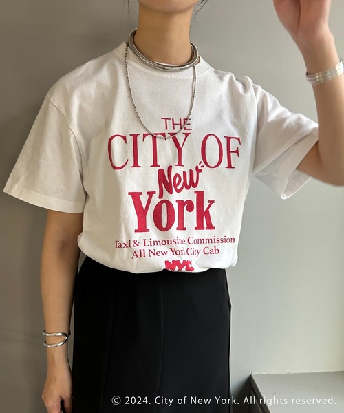 GOOD ROCK SPEED（グッドロックスピード）の「【GOOD ROCK SPEED】《WEB限定》NYC Tee（Tシャツ/カットソー・レディース・ホワイト/チャコールグレー・FREE）」の6枚目の写真