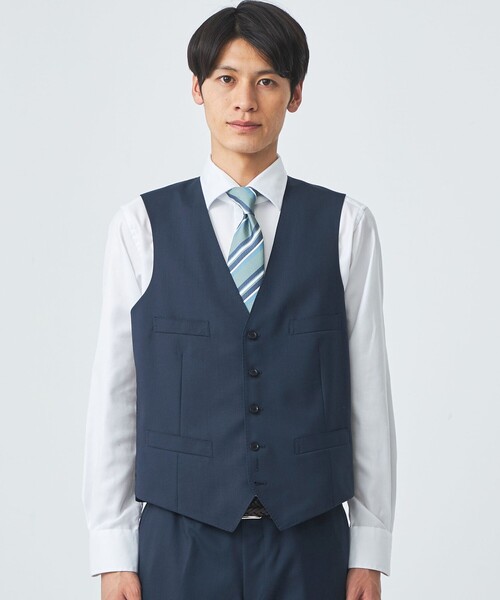 green label relaxing(グリーンレーベルリラクシング)の「REDA トロピカルムジ 5B スーツベスト(スーツベスト・メンズ・ロイヤルブルー/ダークブラウン/ブラック/ネイビー・50/48/42/52/46/44)」の10枚目の写真