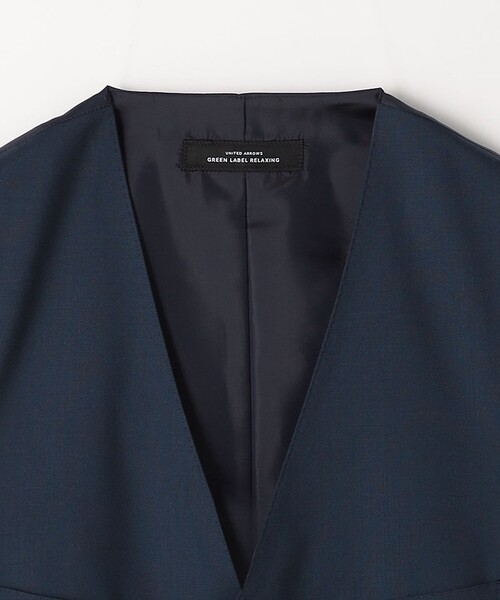 green label relaxing(グリーンレーベルリラクシング)の「REDA トロピカルムジ 5B スーツベスト(スーツベスト・メンズ・ロイヤルブルー/ダークブラウン/ブラック/ネイビー・50/48/42/52/46/44)」の15枚目の写真