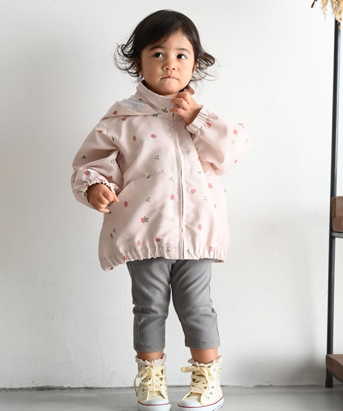 PUPPAPUPO(プッパプーポ)の「ウィンドブレーカー 撥水加工(ナイロンジャケット・キッズ・ミント/アイボリー/ピンク系その他/ブルー/ピンク/ライトカーキ/グレイッシュベージュ/ピンク系その他2・120/110/100/90/80/130)」の9枚目の写真