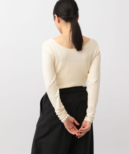 A part by（アパートバイ）の「バレリーナニットプルオーバー（ニット/セーター・レディース・グレー/アイボリー/ネイビー・FREE）」の5枚目の写真