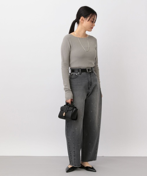 A part by（アパートバイ）の「バレリーナニットプルオーバー（ニット/セーター・レディース・グレー/アイボリー/ネイビー・FREE）」の8枚目の写真