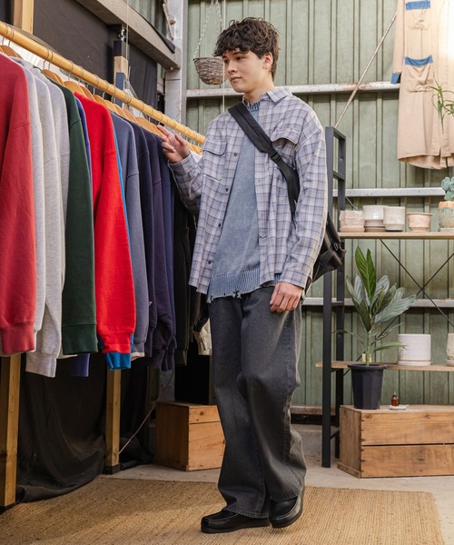 niko and...(ニコアンド)の「レトロチェックCPOシャツ(シャツ/ブラウス・メンズ・ベージュ/ライトグレー/ネイビー・MEDIUM/LARGE)」の18枚目の写真