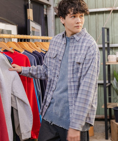 niko and...(ニコアンド)の「レトロチェックCPOシャツ(シャツ/ブラウス・メンズ・ベージュ/ライトグレー/ネイビー・MEDIUM/LARGE)」の21枚目の写真