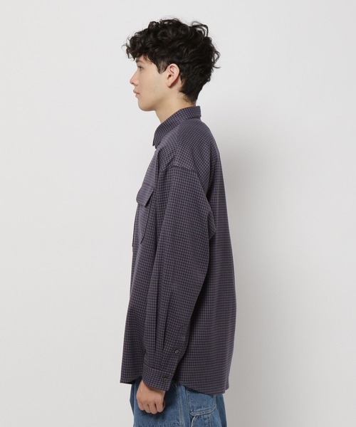 niko and...(ニコアンド)の「レトロチェックCPOシャツ(シャツ/ブラウス・メンズ・ベージュ/ライトグレー/ネイビー・MEDIUM/LARGE)」の7枚目の写真