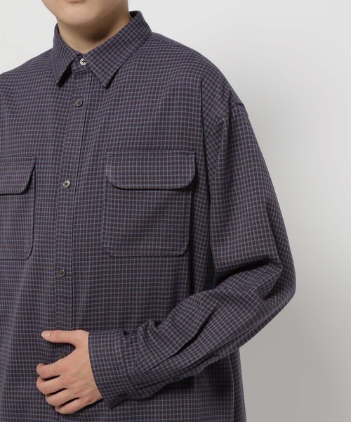 niko and...(ニコアンド)の「レトロチェックCPOシャツ(シャツ/ブラウス・メンズ・ベージュ/ライトグレー/ネイビー・MEDIUM/LARGE)」の10枚目の写真