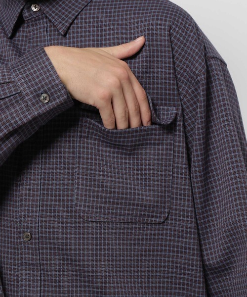 niko and...(ニコアンド)の「レトロチェックCPOシャツ(シャツ/ブラウス・メンズ・ベージュ/ライトグレー/ネイビー・MEDIUM/LARGE)」の11枚目の写真