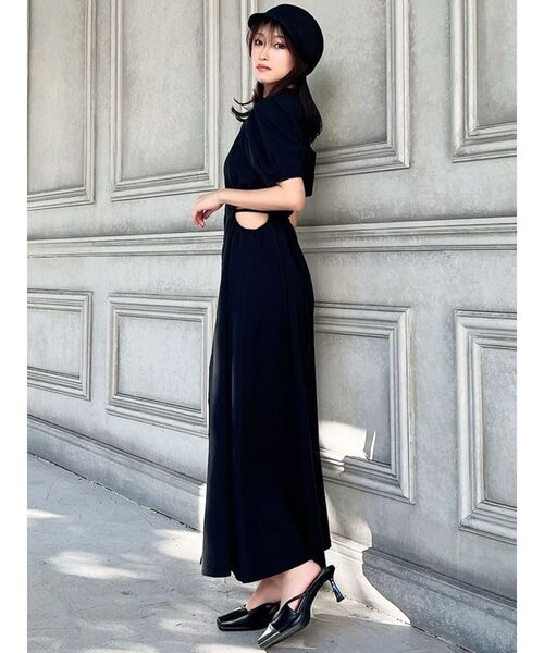 RESEXXY（リゼクシー）の「ウエストオープンシャツワンピース（ワンピース・レディース・チャコールグレー/ブラック/ホワイト/その他1・FREE）」の13枚目の写真