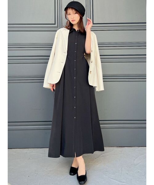 RESEXXY（リゼクシー）の「ウエストオープンシャツワンピース（ワンピース・レディース・チャコールグレー/ブラック/ホワイト/その他1・FREE）」の16枚目の写真