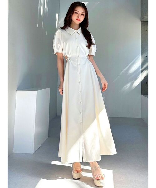 RESEXXY（リゼクシー）の「ウエストオープンシャツワンピース（ワンピース・レディース・チャコールグレー/ブラック/ホワイト/その他1・FREE）」の17枚目の写真