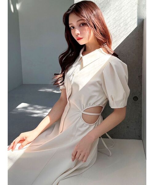 RESEXXY（リゼクシー）の「ウエストオープンシャツワンピース（ワンピース・レディース・チャコールグレー/ブラック/ホワイト/その他1・FREE）」の21枚目の写真