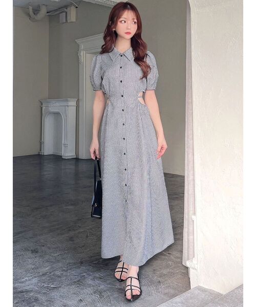 RESEXXY（リゼクシー）の「ウエストオープンシャツワンピース（ワンピース・レディース・チャコールグレー/ブラック/ホワイト/その他1・FREE）」の22枚目の写真