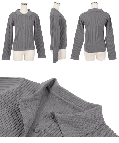 KOBE LETTUCE（コウベレタス）の「コンパクト丈 リブポロニット