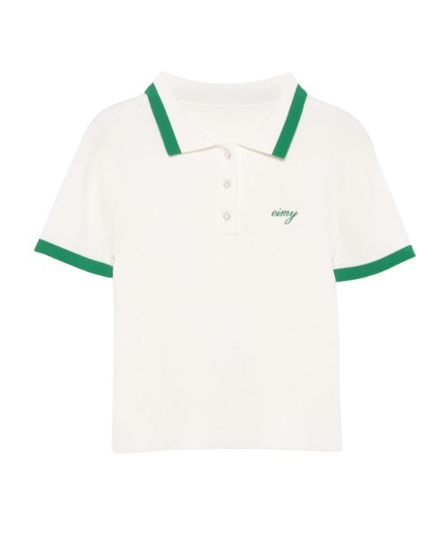 バイカラーニットポロ　エイミーゴルフ EIMY GOLF（エイミーゴルフ）の「バイカラーニットポロ（Tシャツ