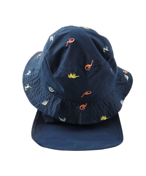 BRANSHES（ブランシェス）の「日よけ付き刺繍ハット（ハット・キッズ・ネイビー/ラベンダー・50cm/56cm/52cm/54cm）」の7枚目の写真