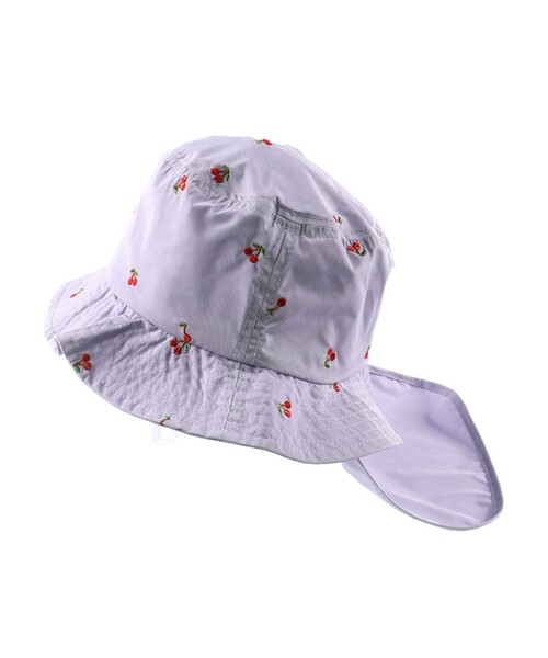 BRANSHES（ブランシェス）の「日よけ付き刺繍ハット（ハット・キッズ・ネイビー/ラベンダー・50cm/56cm/52cm/54cm）」の9枚目の写真