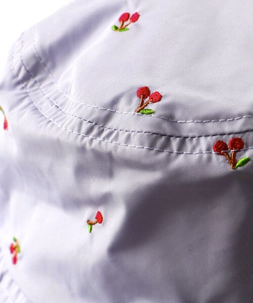 BRANSHES（ブランシェス）の「日よけ付き刺繍ハット（ハット・キッズ・ネイビー/ラベンダー・50cm/56cm/52cm/54cm）」の5枚目の写真