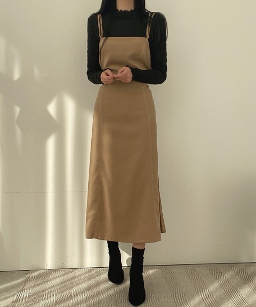 JIL SANDER スクエアネック　ロングワンピース シャインジャカードスクエアネックワンピース | ジル