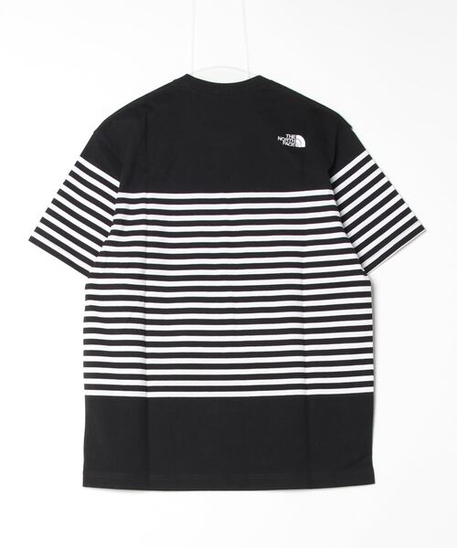 THE NORTH FACE(ザノースフェイス)の「THE NORTH FACE/ザ・ノース・フェイス S/S PANEL BORDER TEE 半袖Tee パネルボーダー 速乾 NT32406(Tシャツ/カットソー・メンズ・ブラック/ホワイト/ネイビー・XL/L/M)」の4枚目の写真