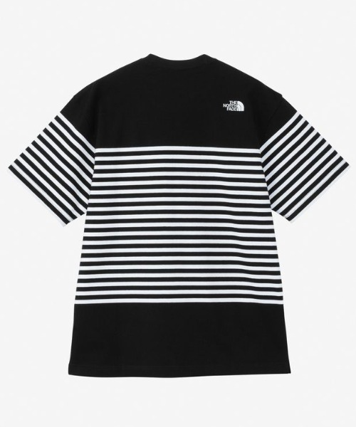 THE NORTH FACE(ザノースフェイス)の「THE NORTH FACE/ザ・ノース・フェイス S/S PANEL BORDER TEE 半袖Tee パネルボーダー 速乾 NT32406(Tシャツ/カットソー・メンズ・ブラック/ホワイト/ネイビー・XL/L/M)」の7枚目の写真