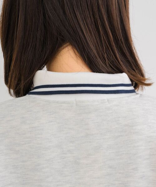 ems excite（エムズエキサイト）の「襟付きステッチ刺繍トレーナー（Tシャツ/カットソー・レディース・ブルー/ホワイト系その他/ベージュ・FREE）」の11枚目の写真