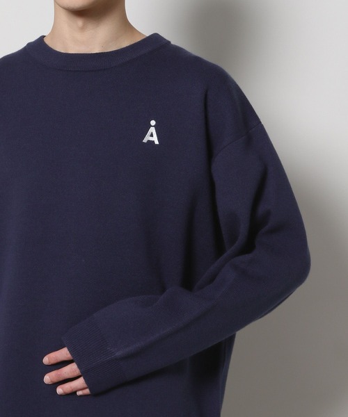 ニット セーター 「UNISEX」ALAND／Alogoニットクルーネック2 2105520 レディース メンズ ALAND ニット セーター 「UNISEX」ALAND／Alogoニットクルー