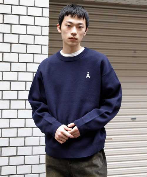 ALAND（エーランド）の「【UNISEX】ALAND／Alogoニットクルーネック2 2105520（ニット/セーター・レディース・グリーン/ネイビー/アイボリー・MEDIUM/LARGE）」の10枚目の写真