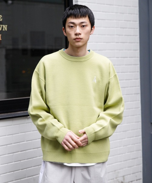 ALAND（エーランド）の「【UNISEX】ALAND／Alogoニットクルーネック2 2105520（ニット/セーター・レディース・グリーン/ネイビー/アイボリー・MEDIUM/LARGE）」の14枚目の写真