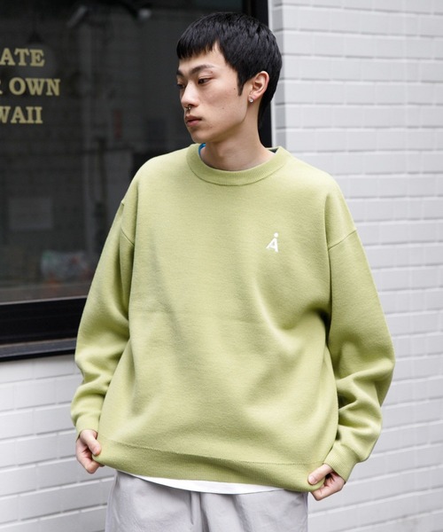 ALAND（エーランド）の「【UNISEX】ALAND／Alogoニットクルーネック2 2105520（ニット/セーター・レディース・グリーン/ネイビー/アイボリー・MEDIUM/LARGE）」の15枚目の写真