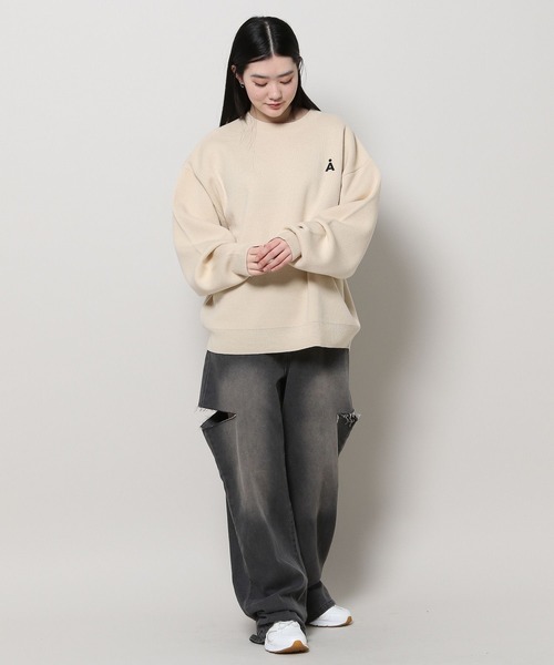 ALAND（エーランド）の「【UNISEX】ALAND／Alogoニットクルーネック2 2105520（ニット/セーター・レディース・グリーン/ネイビー/アイボリー・MEDIUM/LARGE）」の16枚目の写真