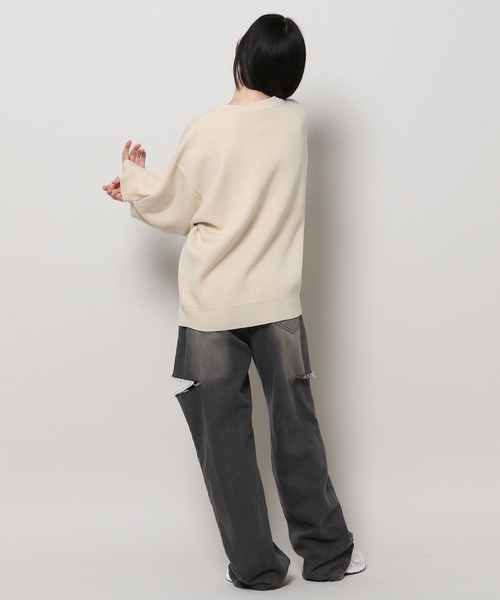 ALAND（エーランド）の「【UNISEX】ALAND／Alogoニットクルーネック2 2105520（ニット/セーター・レディース・グリーン/ネイビー/アイボリー・MEDIUM/LARGE）」の17枚目の写真