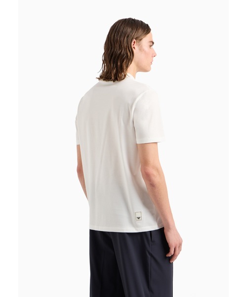 EMPORIO ARMANI（エンポリオアルマーニ）の「【エンポリオ アルマーニ】トラベルエッセンシャル Tシャツ シルケットジャージー（Tシャツ/カットソー・メンズ・ネイビー/グレー/オフホワイト・X-LARGE/SMALL/MEDIUM/LARGE/XX-LARGE/X-SMALL）」の6枚目の写真