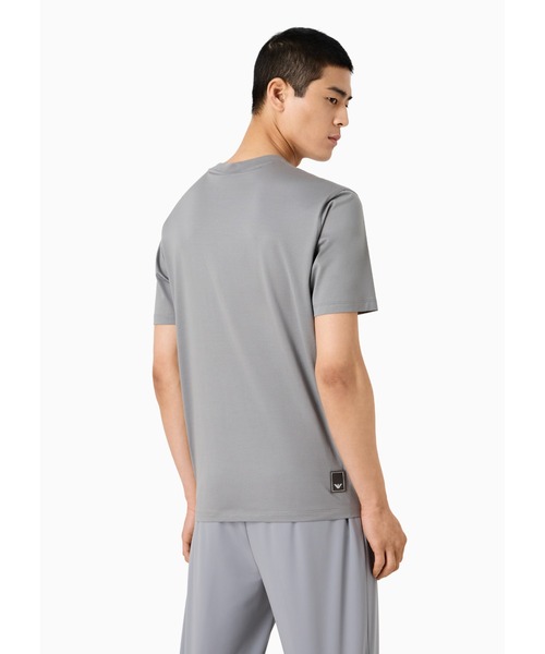 EMPORIO ARMANI（エンポリオアルマーニ）の「【エンポリオ アルマーニ】トラベルエッセンシャル Tシャツ シルケットジャージー（Tシャツ/カットソー・メンズ・ネイビー/グレー/オフホワイト・X-LARGE/SMALL/MEDIUM/LARGE/XX-LARGE/X-SMALL）」の10枚目の写真