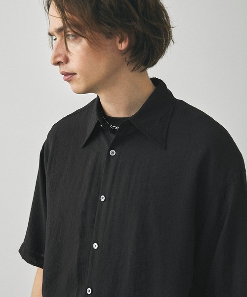EMMA CLOTHES(エマクローズ)の「シアーS/Sルーズシャツ EMMA CLOTHES(シャツ/ブラウス・メンズ・ブラウン/ブラック/グレイッシュブルー/ライトベージュ/ネイビー・L/M)」の20枚目の写真