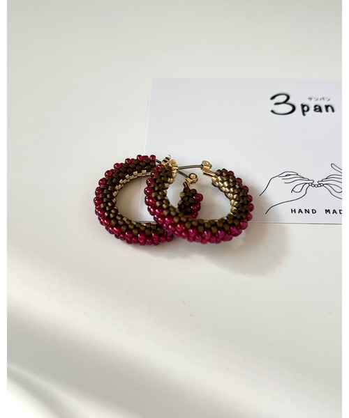 tone(トーン)の「【3pan】フープピアス(MA)(ピアス(両耳用)・レディース・アイボリー/ネイビー/レッド/グリーン/ブラウン・FREE)」の11枚目の写真