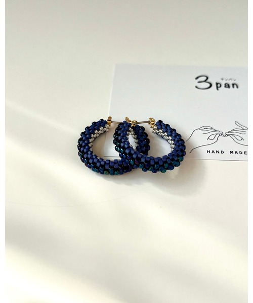 tone(トーン)の「【3pan】フープピアス(MA)(ピアス(両耳用)・レディース・アイボリー/ネイビー/レッド/グリーン/ブラウン・FREE)」の9枚目の写真