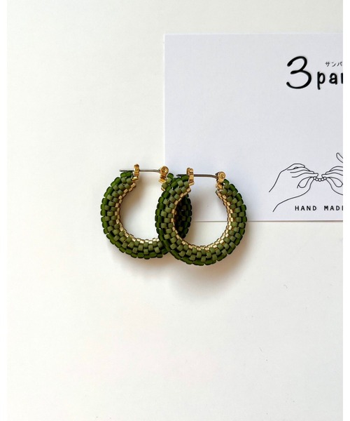 tone(トーン)の「【3pan】フープピアス(MA)(ピアス(両耳用)・レディース・アイボリー/ネイビー/レッド/グリーン/ブラウン・FREE)」の8枚目の写真