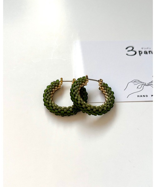 tone(トーン)の「【3pan】フープピアス(MA)(ピアス(両耳用)・レディース・アイボリー/ネイビー/レッド/グリーン/ブラウン・FREE)」の7枚目の写真
