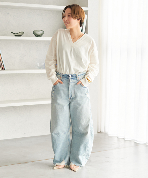 plage（プラージュ）の「Hight Twist Fine V ニット（ニット