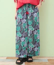 チチカカ | Rico エコフレンドリーダイ ブロックプリントリーフフラワーパンツ(その他パンツ)