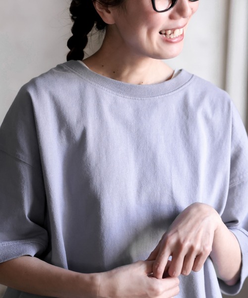 soulberry(ソウルベリー)の「イチモク!な、無地Tシャツ(Tシャツ/カットソー・レディース・スミクロ/キャメル/プラム/キナリ・LL/L/4L/3L/M)」の11枚目の写真