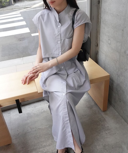 お値下げ不可になります。形が可愛い♡ワンピース セール】変形タックスタンドワンピース（ワンピース）｜CORNERS