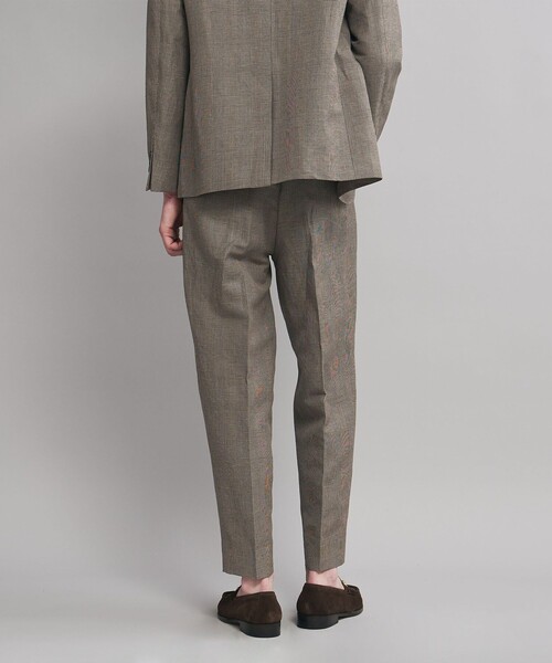 SOVEREIGN（ソブリン）の「＜SOVEREIGN＞グレンプレイド センタークリース 1プリーツパンツ RELAX MODEL（スラックス・メンズ・ブラウン・S/M/L/XL）」の3枚目の写真