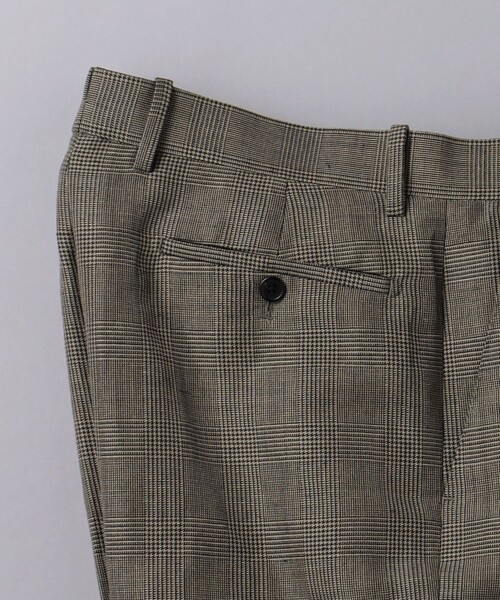 SOVEREIGN（ソブリン）の「＜SOVEREIGN＞グレンプレイド センタークリース 1プリーツパンツ RELAX MODEL（スラックス・メンズ・ブラウン・S/M/L/XL）」の9枚目の写真