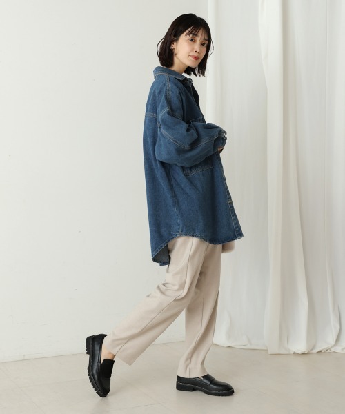 Bou Jeloud(ブージュルード)の「BIGポケットデニムジャケット(デニムジャケット・レディース・ライトブルー/ブルー/ブラック・38)」の15枚目の写真