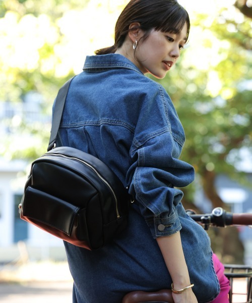 Bou Jeloud(ブージュルード)の「BIGポケットデニムジャケット(デニムジャケット・レディース・ライトブルー/ブルー/ブラック・38)」の8枚目の写真