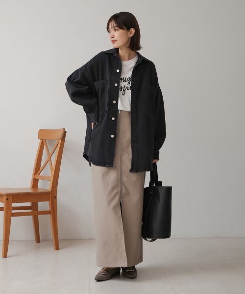 Bou Jeloud(ブージュルード)の「BIGポケットデニムジャケット(デニムジャケット・レディース・ライトブルー/ブルー/ブラック・38)」の5枚目の写真