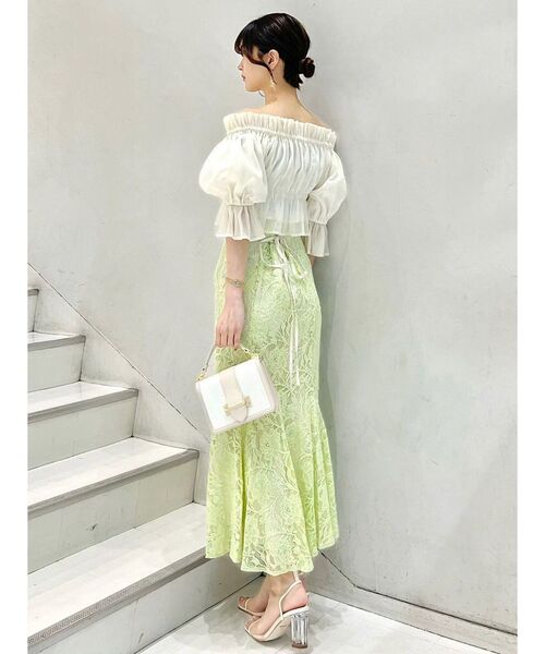 MERCURYDUO（マーキュリーデュオ）の「カラーレースバックシャンスカート（スカート・レディース・オフホワイト/イエロー・SMALL/MEDIUM）」の14枚目の写真